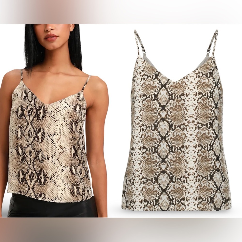 Banana Republic Snake Print V Neck Camisole Sleeveless Top Blouse | Size S